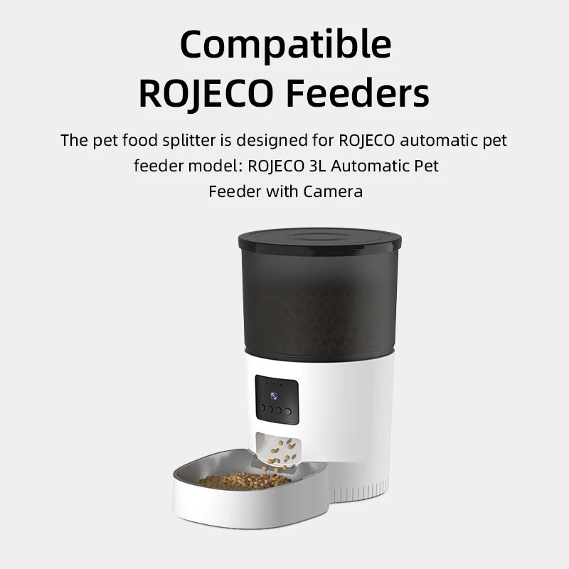 ROJECO Stainless Stee Feeder Bowl Only For 3L Automatic Pet Feeder With Camera Without Feeder Bowl For Cat Dog Pets Aaccessories