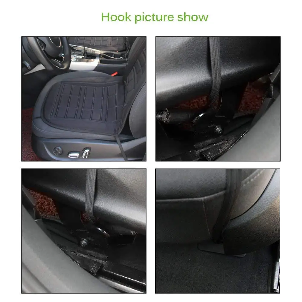 

2pcs Heating Seat Pad 30-65°C Adjustable Temperature Fast Warm In 2 Minutes Soft Fabric Mesh Back Anti-Slip For Home Office