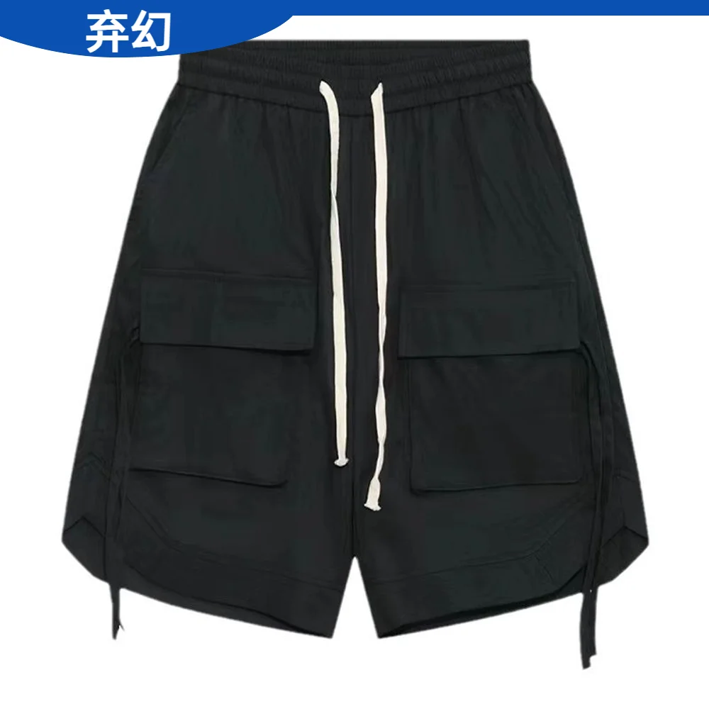 Retro Summer American street versatile multi -pocket worker shorts men and women pants pants