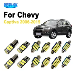 SEWICK 9Pcs Canbus Interior Light Kit For Chevrolet Chevy Captiva 2006-2012 2013 2014 2015 White Blue Pink Lamps Car Led Bulbs