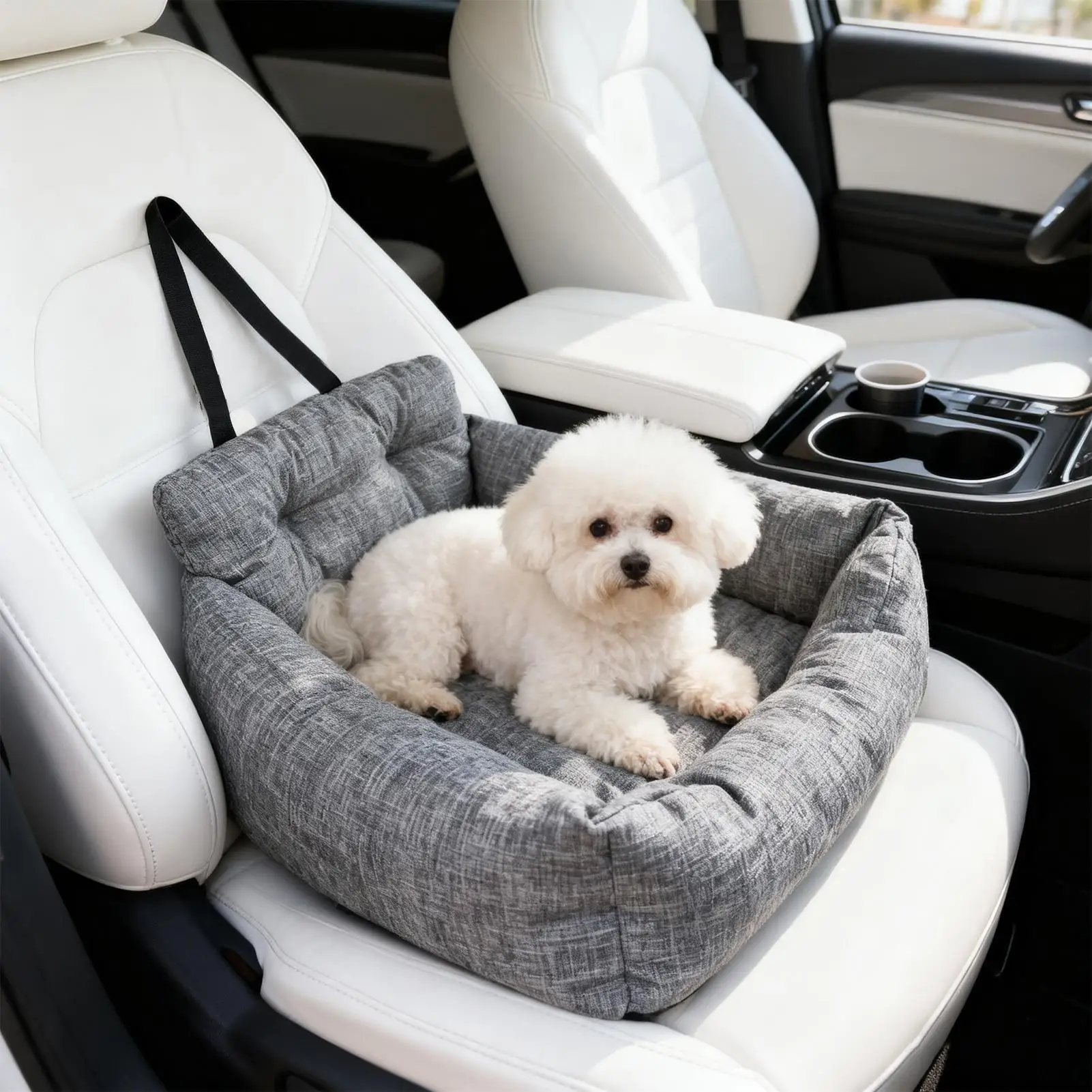 

Dog Car Bed Adjustable Foldable Safety Tether Cushions Dog Car Seat Cushions For Travel Vehicles Summer Winter Trunk Interior