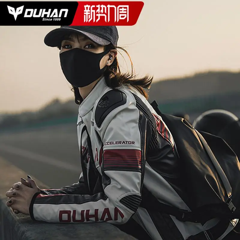 Duhan Motorcycle Suit Leather Jacket Set Anti Fall Riding Suit Cold Resistant And Warm Men'S And Women'S Equipment Racing Suit W