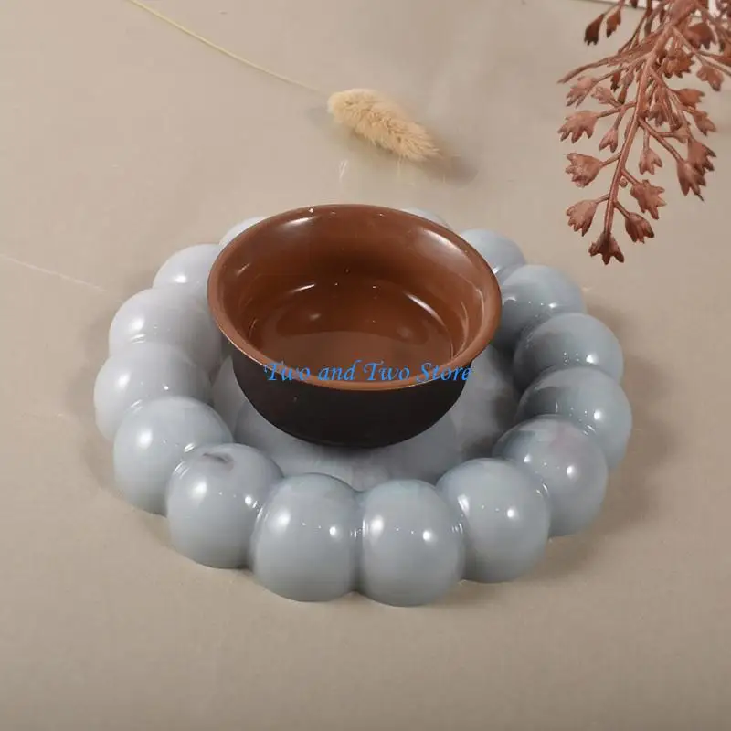 

HX6F Half Bead Molds Round Silicone Mold Cup Mat Mold Circle Epoxy Casting Mold for Resin Home Decor