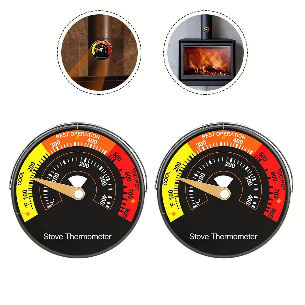 Wood Stove Thermometer Magnetic Oven Stove Temperature Stove Top Thermometer For Fireplace Chimney Flue Pipe Meter