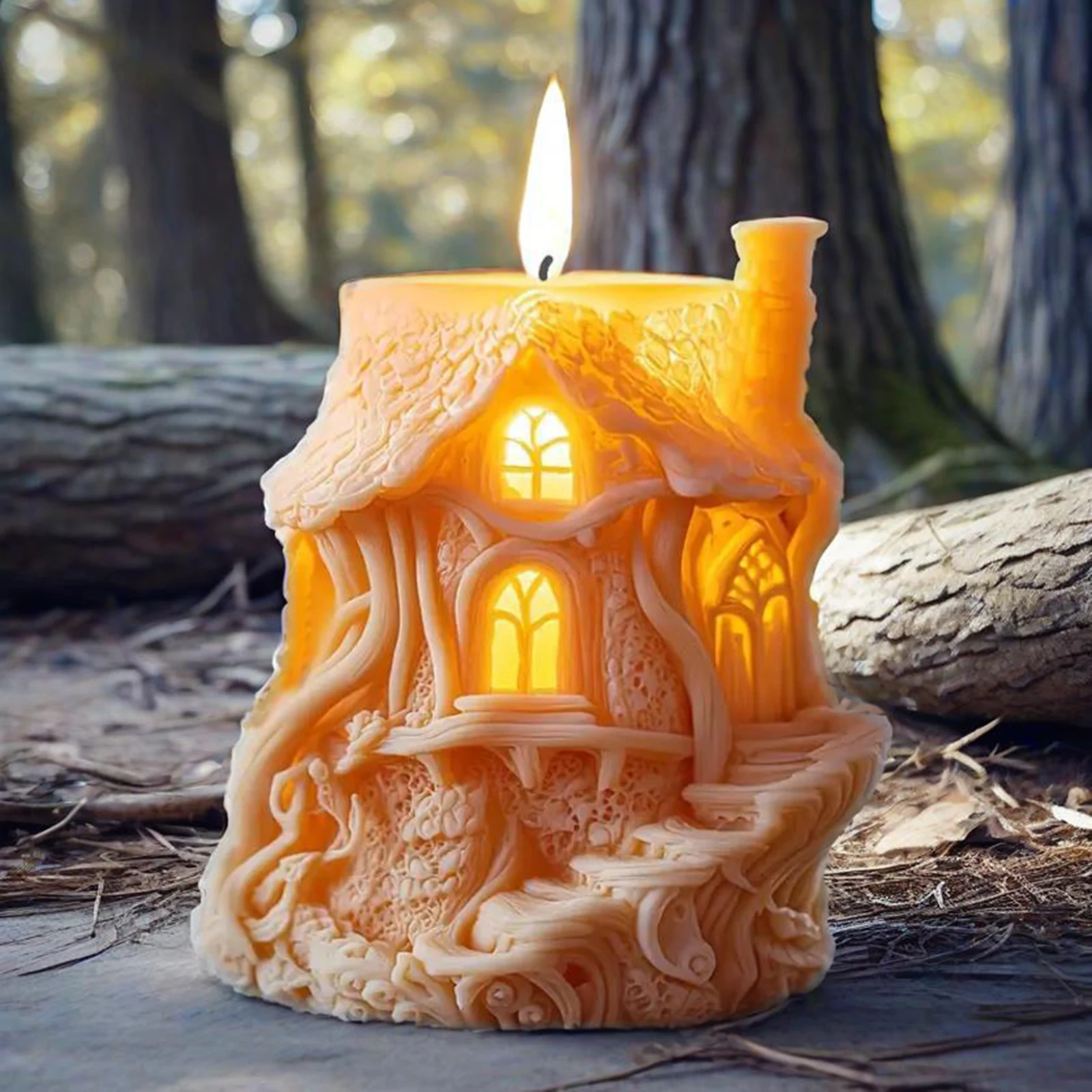 Art Craft House Making - Christmas Holiday House Mold Silicone Candle