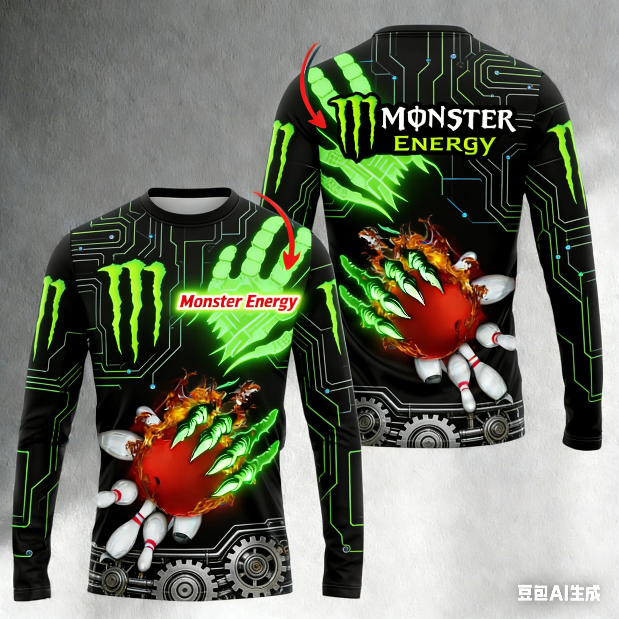 

Спортивная одежда Monster Energy с 3D-принтом и модным цветовым дизайном – уникальная уличная одежда для спорта и повседневной носки с длинным рукавом