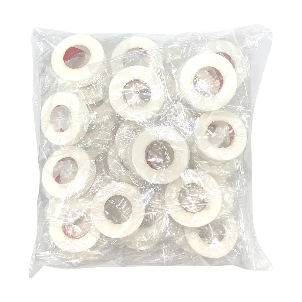 20 rotoli di nastro per ciglia 9M nastro di carta per estensione ciglia traspirante toppe adesive in tessuto non tessuto colorato sotto i cuscinetti per gli occhi