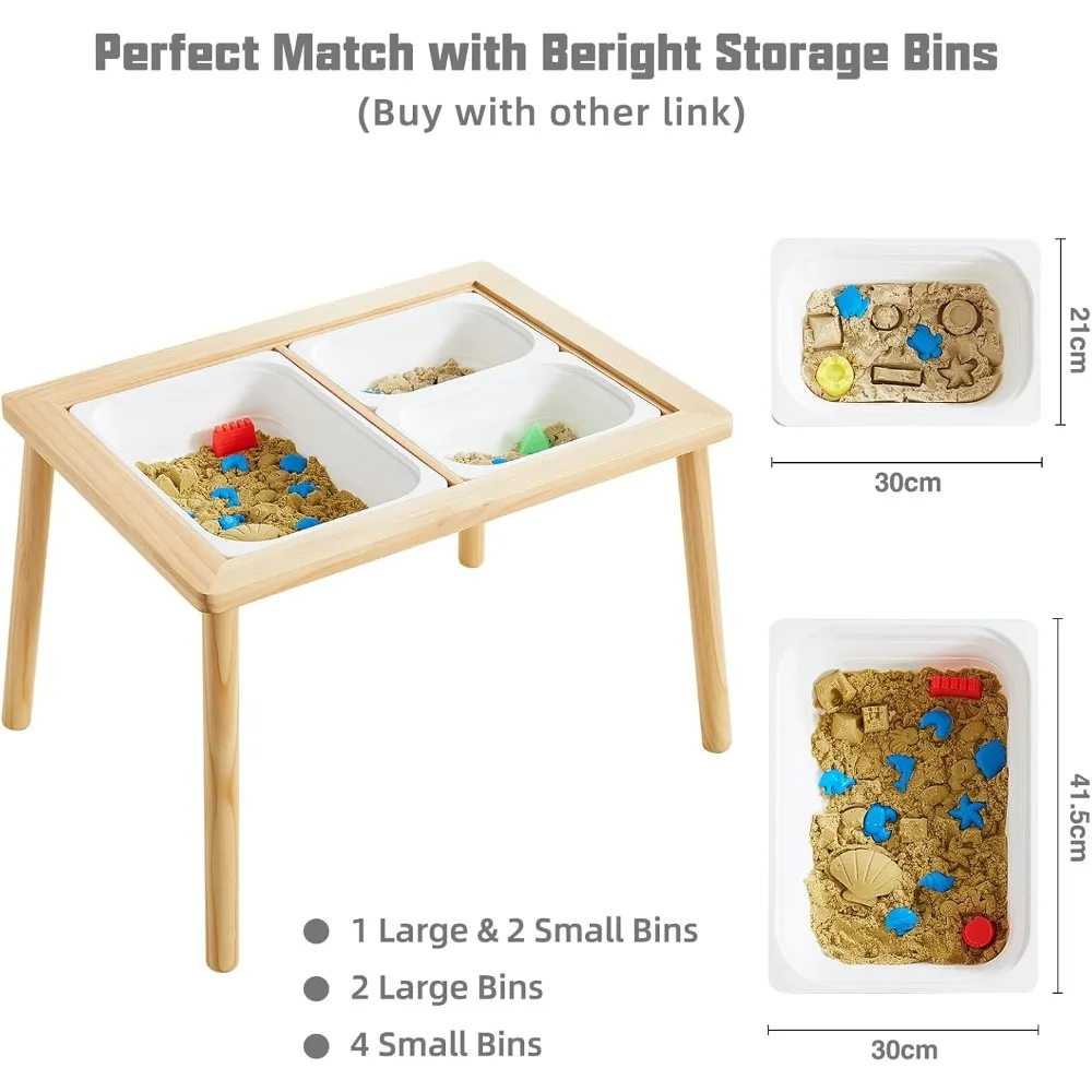 Beright Sensory Table, niet met opbergbakken, Kid's Table Play Sand Table Indoor, voor verjaardag, Kerstmis en Thanksgiving cadeau