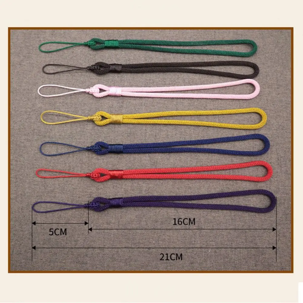 الأزياء اليدوية حبل مضفر الهاتف الحبل الفاخرة بسيطة قصيرة المعصم حبل جراب هاتف المفاتيح ملحقات الهاتف #6