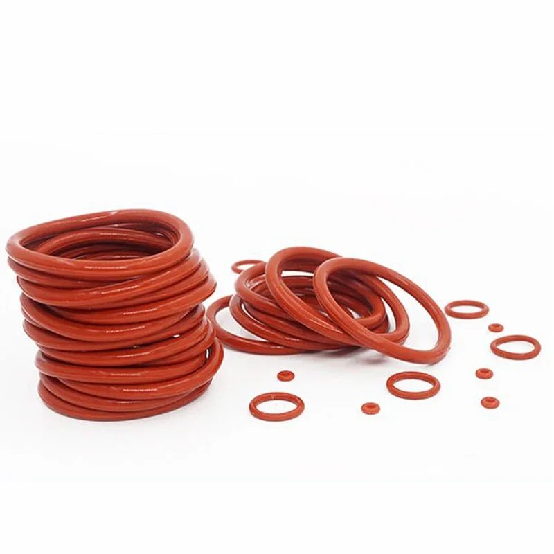 CS 1.5 مللي متر الأحمر الغذاء الصف سيليكون O-حلقة OD 5-80 مللي متر O-حلقة ختم طوقا التآكل والارتداء ومقاومة درجات الحرارة العالية