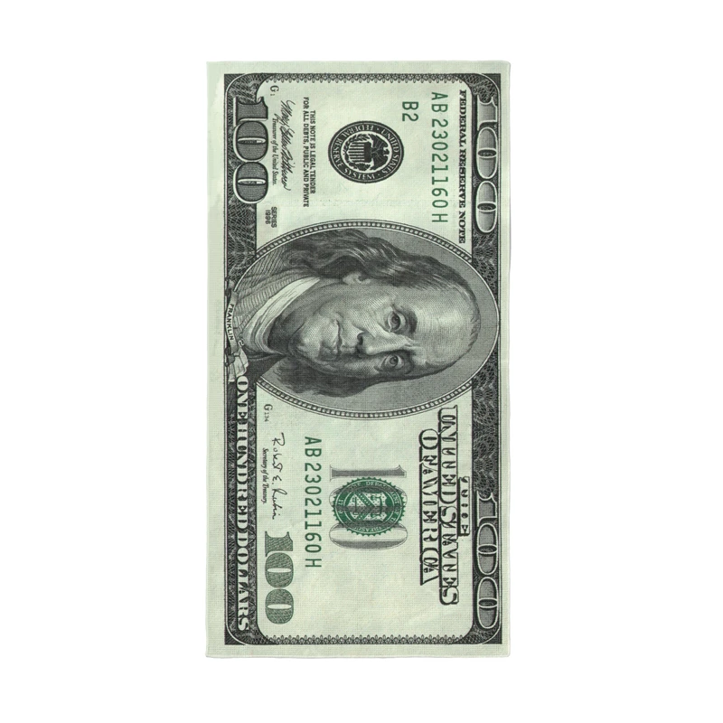 Aertemisi The United States of America One Hundred Dollars Bills $100 Series 1996 Waffle Beach Towel Extra Large 180cm x 90cm