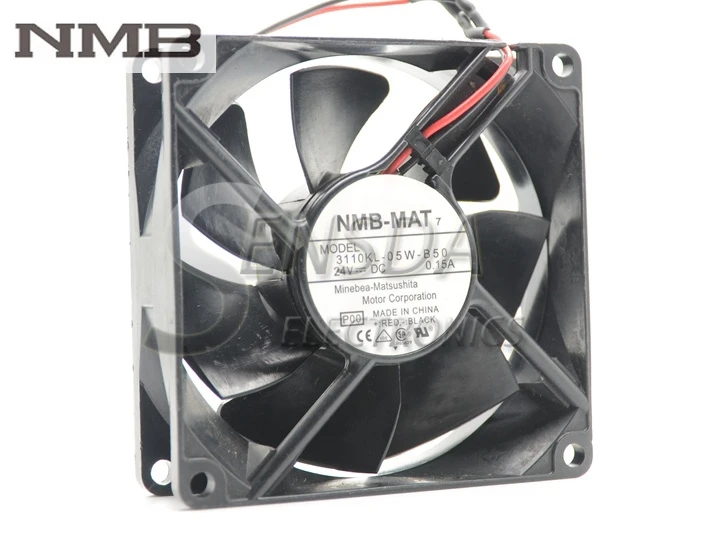 Original 3110KL-05W-B50 8025 8cm 24V 0.15A Dual Ball Bearing 80mm fan Super Durable Fan Drive