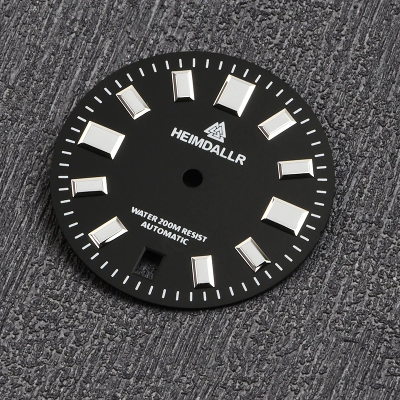 Heimdallr 29mm watch dial BGW-9 luminous for NH35A/36A movement 3.0 O'clock Crown watch dial fit dive watch