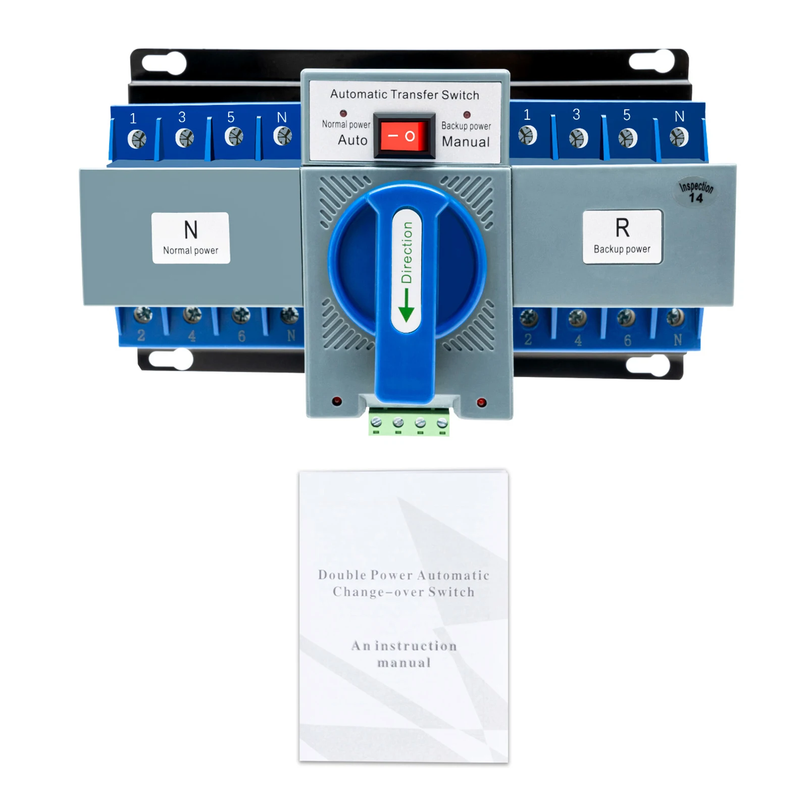 220V Dual-Power Automatischer Transferschalter, 4P 63A Mini-Dual-Power-Umschalter für einphasige Wechselstromkreise – Detail 10