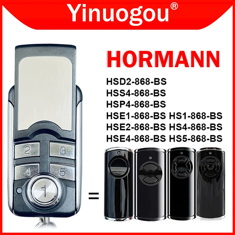 For HORMANN Bisecur 868MHz Remote Control Compatible With HORMANN HSE1 HSE2 HSE4 HS1 HS4 HS5 HSD2 HSP4 868 BS Garage Door Opener