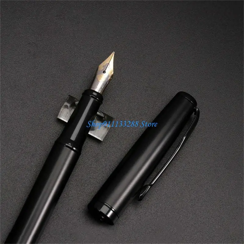 

Metal Fountain Pen Piston-Filled Inks Absorber 0.5mm F Tip Metal Business Signing Pen Gift for Student Adult