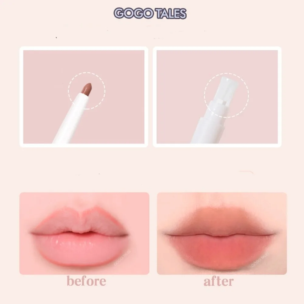 GOGOTALES Matte Pink Lip Liner Pen Nude Brown Lipstick long Lasting Smooth Lip Contouring Shaping Shadow Outline Lip Makeup