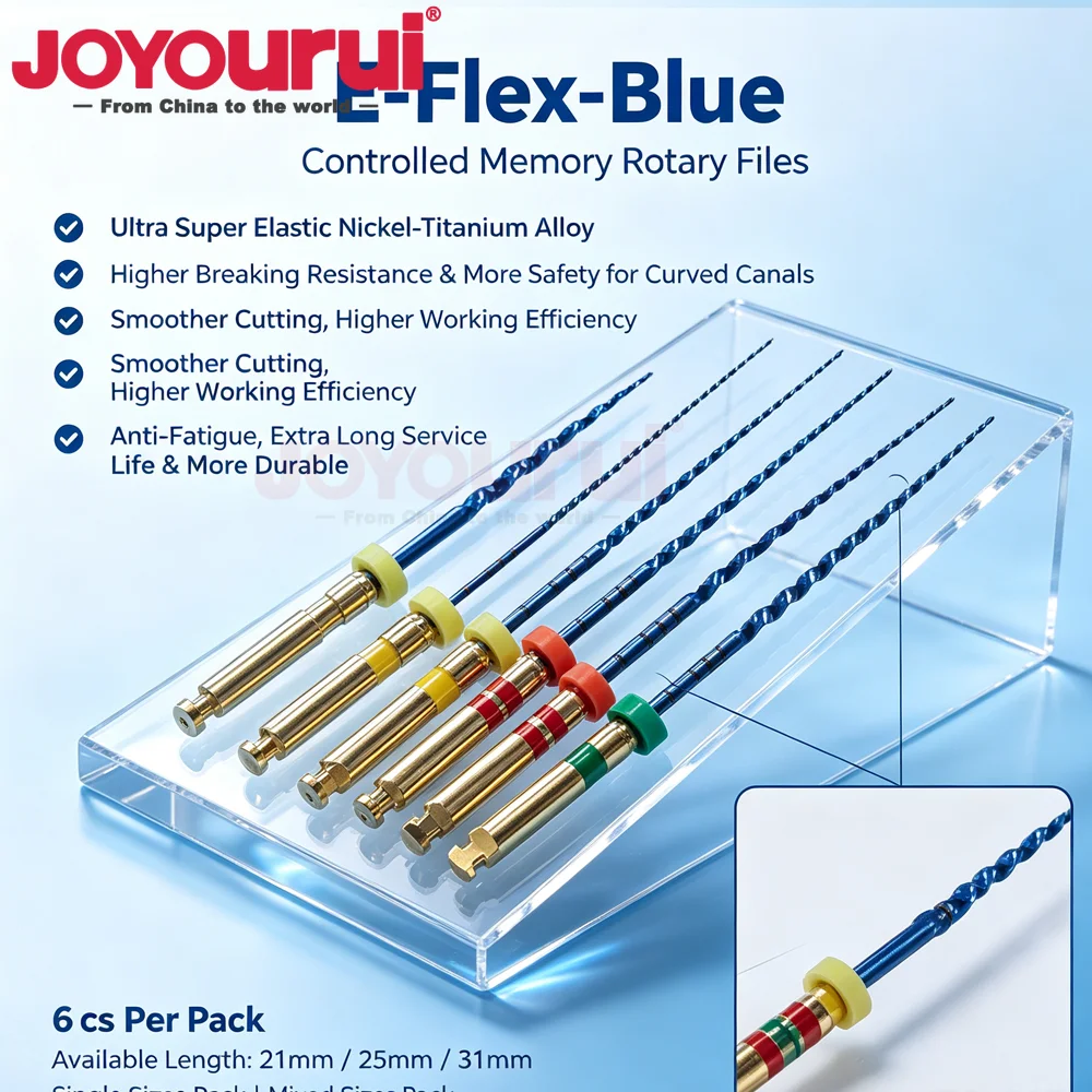E-Flex-Blue Pro Dental Files Dental Nickel Titanium Heat Activation Root Canal File Endodontic Rotary Files Dental Materials 40#