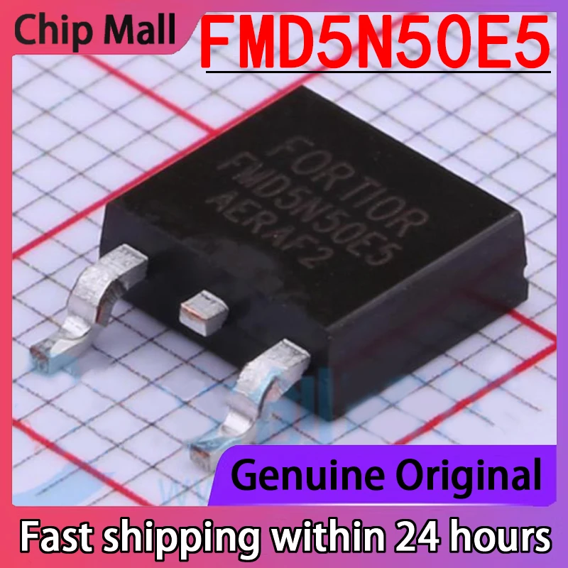 

5PCS New Original FMD5N50E5 Package TO-252 N-channel 500V 5A Field-effect Transistor (MOSFET)