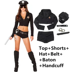 HOT Sexy Lingerie Cosplay Erotic Seduction Police Costume Set Sexy Cop Costumes For Women Role-playing Games Uniform Suit