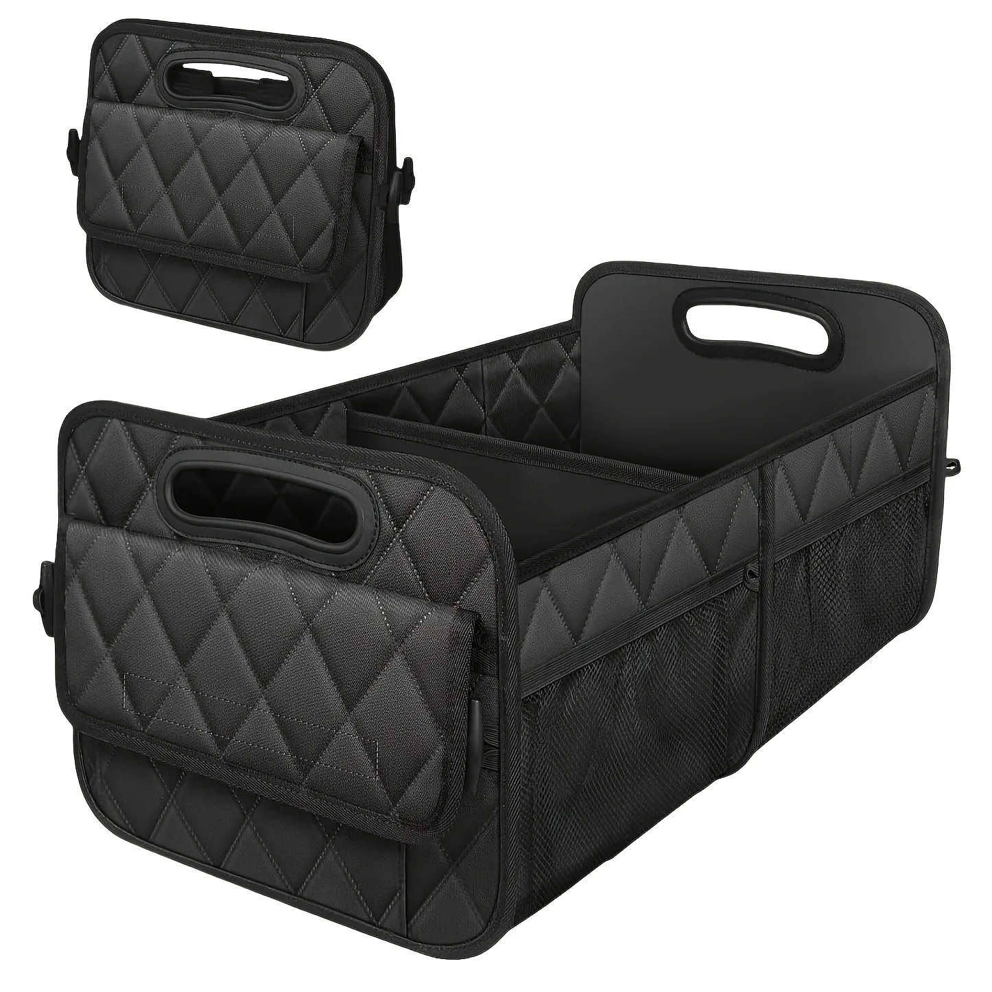 صندوق قماش أكسفورد ذو مربعات جديدة صندوق تخزين صندوق السيارة مع صندوق تخزين فرز العناصر القابلة للطي المحمولة