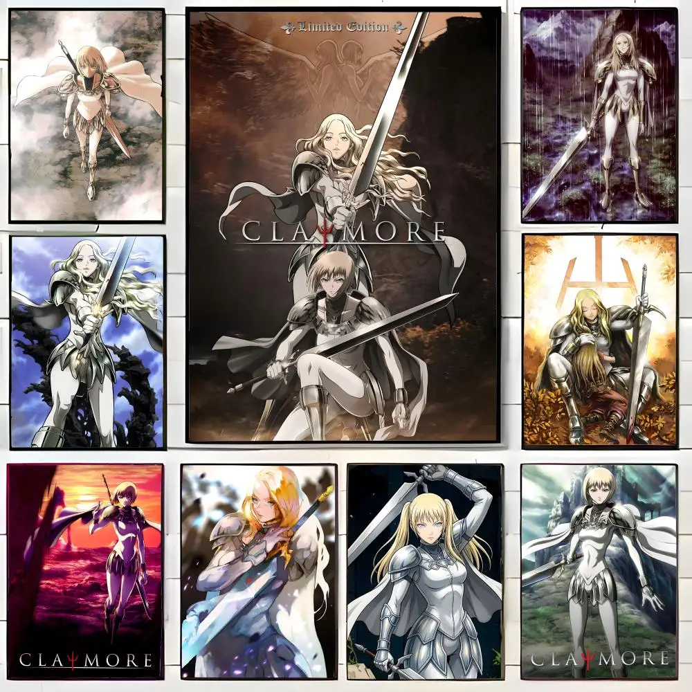 grim anime Claymore Poster Wall Art Print Decorative Mural Home Decor Gift Unframed