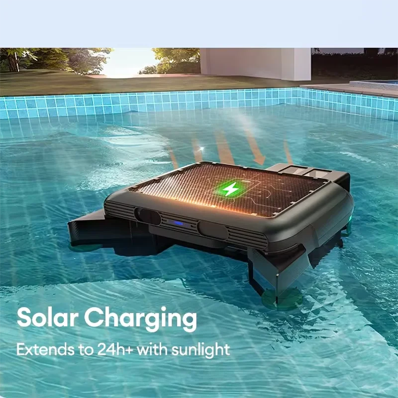 Professional Supplier Portable Automatic Swimming Pool Vacuum Cleaner Floating Robot Self-Parking Solar-Powered Ground