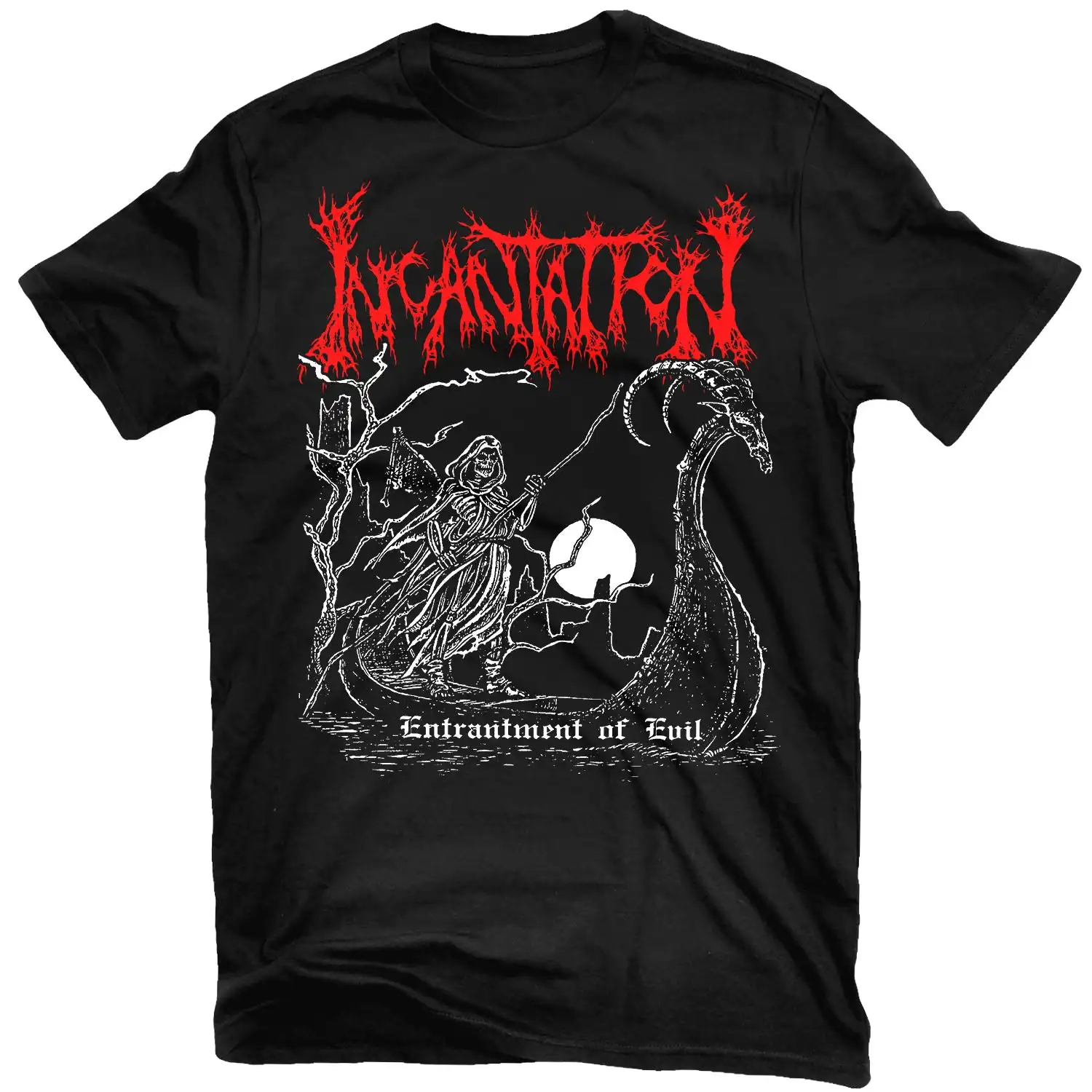 Incantation Onward To Golgotha Rock Band Graphic Tee 100% Cotton Round Neck Casual Unisex T-shirt Summer Top view 4
