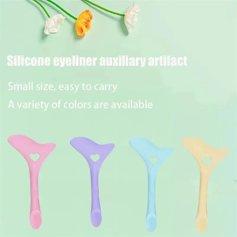 Groothandel multifunctionele eyeliner stencil vleugeltips siliconen eyeliner hulp tekening lippenstift draaghulpmiddel herbruikbare make-uptools