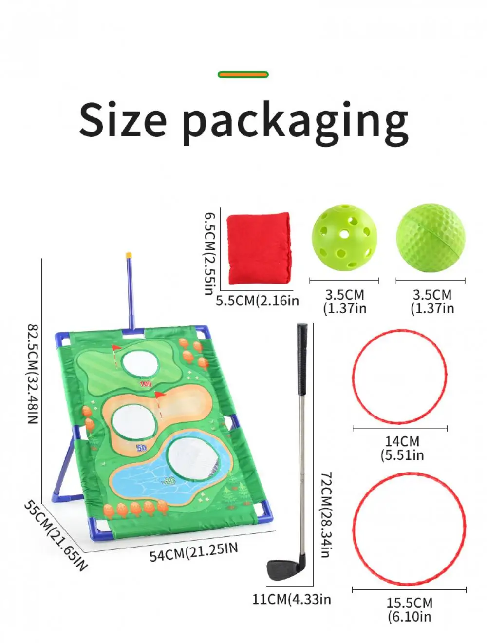 3 in 1 Gioco interattivo con sacchi di sabbia Set di giocattoli Golf Set da gioco per bambini Giochi sportivi per interni ed esterni Giocattoli per ragazzi Regali di Natale per bambini