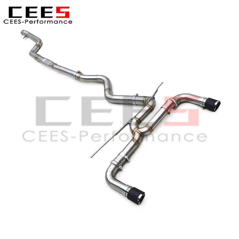 

CEES тюнинг прямой Catback для BMW 335i/340i F30/F31 3.0T 2012-2016 выхлоп из нержавеющей стали с жареными синими наконечниками