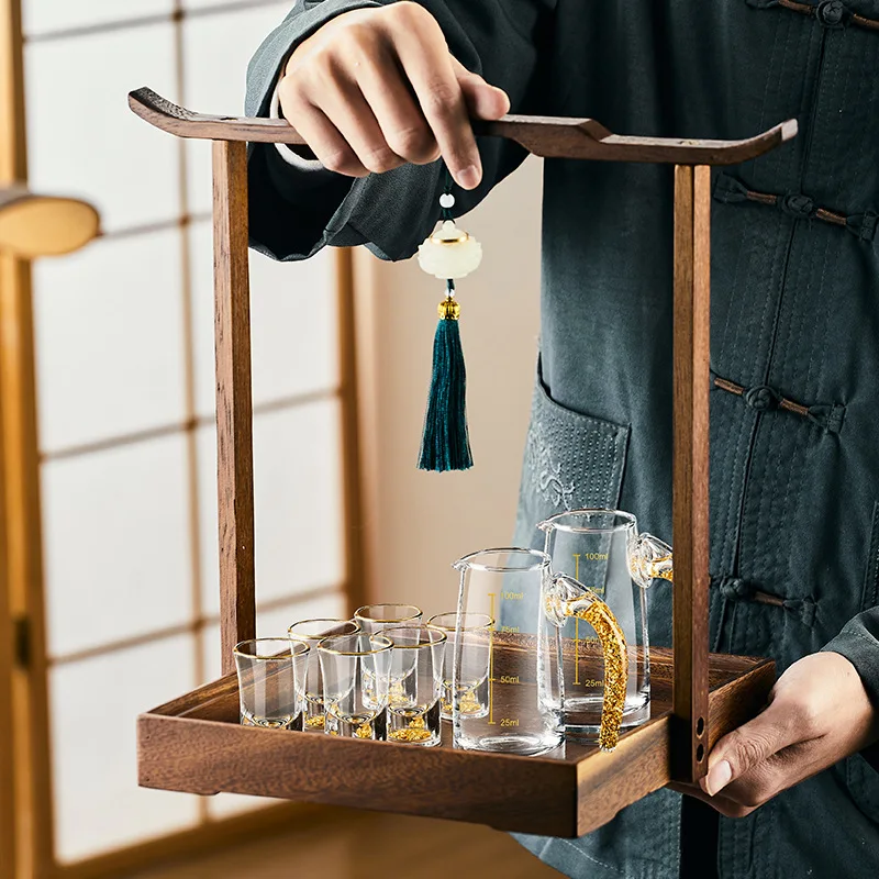

Bang Beibei Baijiu Cup Set Household Light Luxury High-end Glass Wine Dispenser Crystal Glass Bullet Cup Wine Set