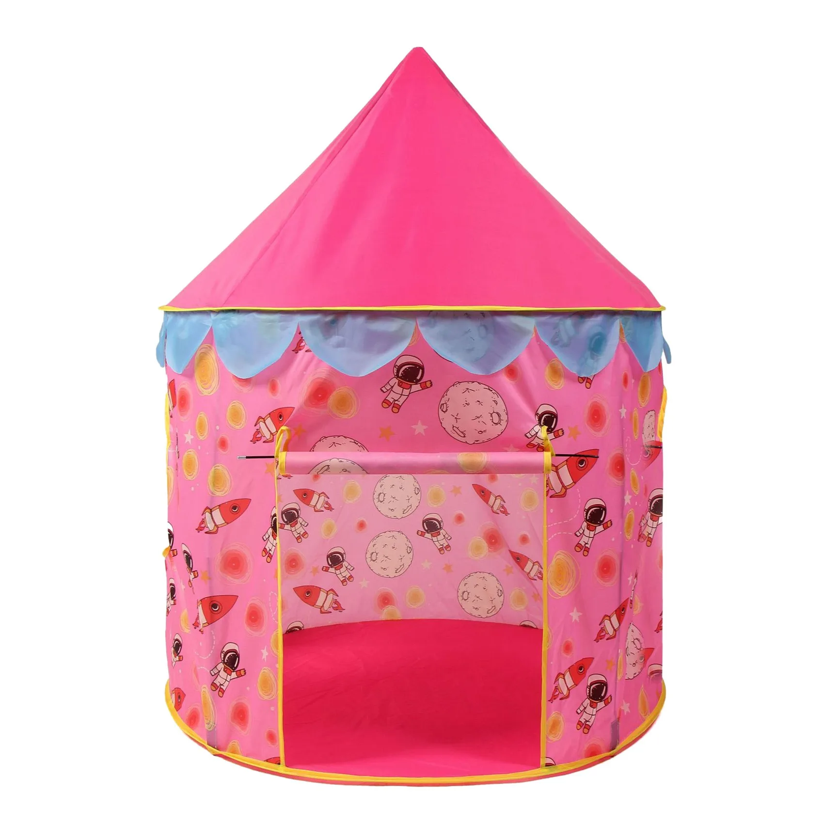 

Baby Children Castle Playhouse Indoor Outdoor Home Bedroom Hut Toy Portable Ball Pool Game House Kids Play Tent Pink