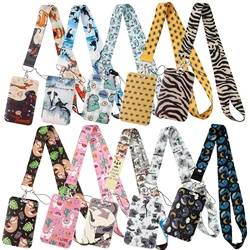 Cute Animals Credential Holder Cartoon Avatar Lanyards for Key Neck Strap For Card Badge Gym Keychain Keyring Accessories Gifts