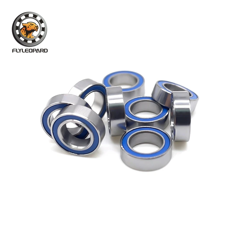 High Durability R168 2RS Bearing 6.35x9.525x3.175mm（10PCS）Blue Rubber Sealed Chrome Steel for Precision Transmission Equipment