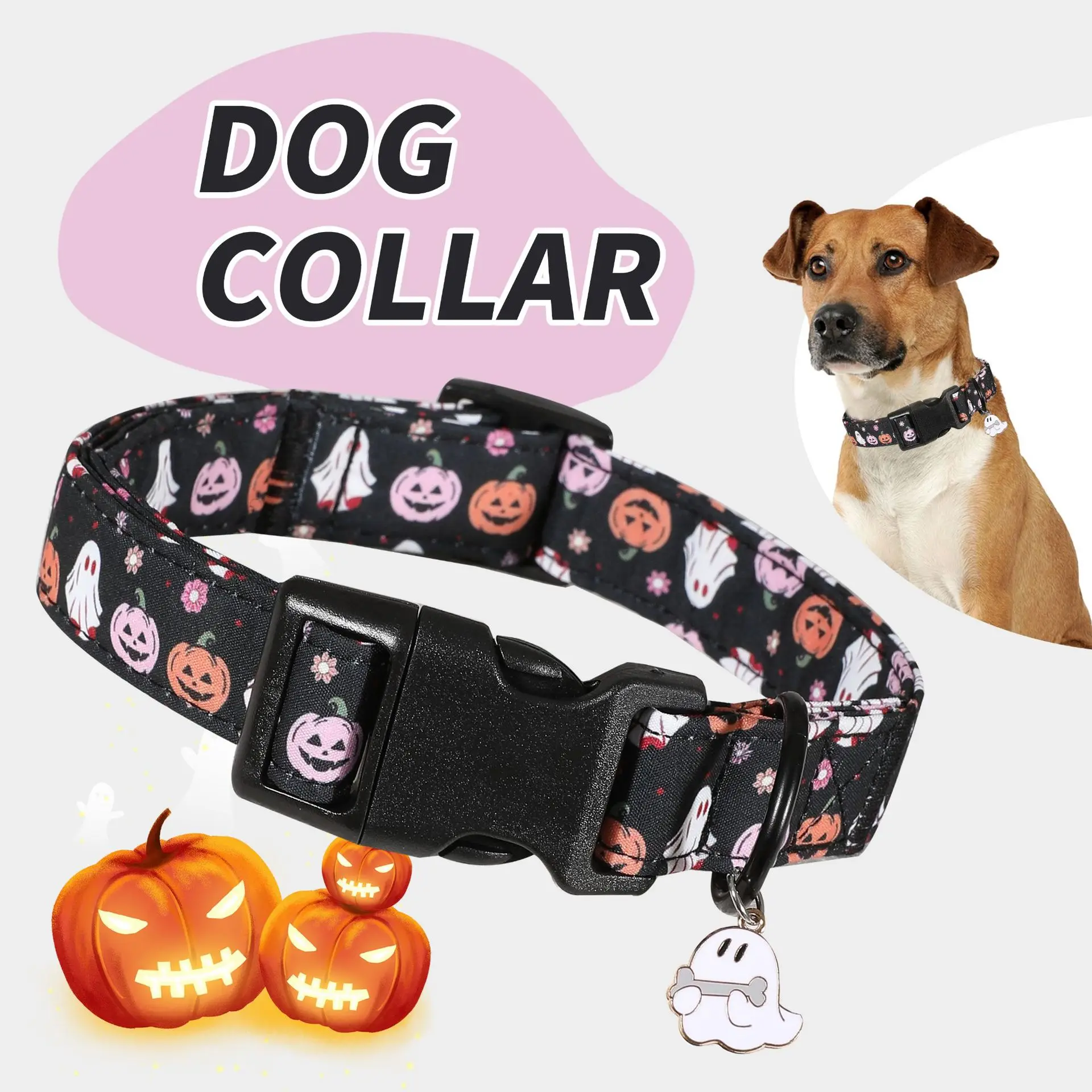 Halloween-Hundehalsbänder: Anti-Biss-Halsabdeckungen und spezielle Halsketten für unterwegs – für große, mittlere und kleine Hunde sowie Katzen – Detail 17