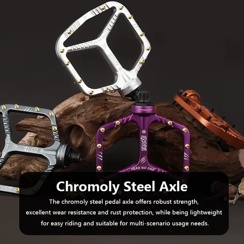 Imagen 2 del producto Pedales TANKE MTB: pedales ligeros de aleación de aluminio para bicicleta (12 pines antideslizantes/lateral) con grasa y rodamiento, TP-90 de pedal para bicicleta de montaña