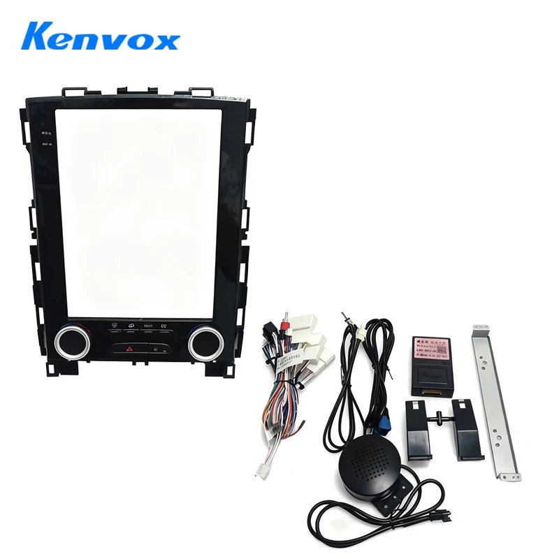 

Kenvox 9.7" Tesla Vertical Screen Car Radio Fascia Frame for Renault Megana4 Dash Kit Install Panel wire harness Adapter