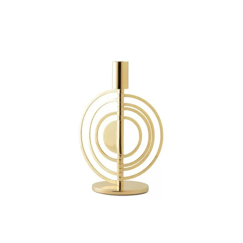 Modern simple Swedish imported circus rotating candlestick brass decorative ornament, gift light luxury Nordic