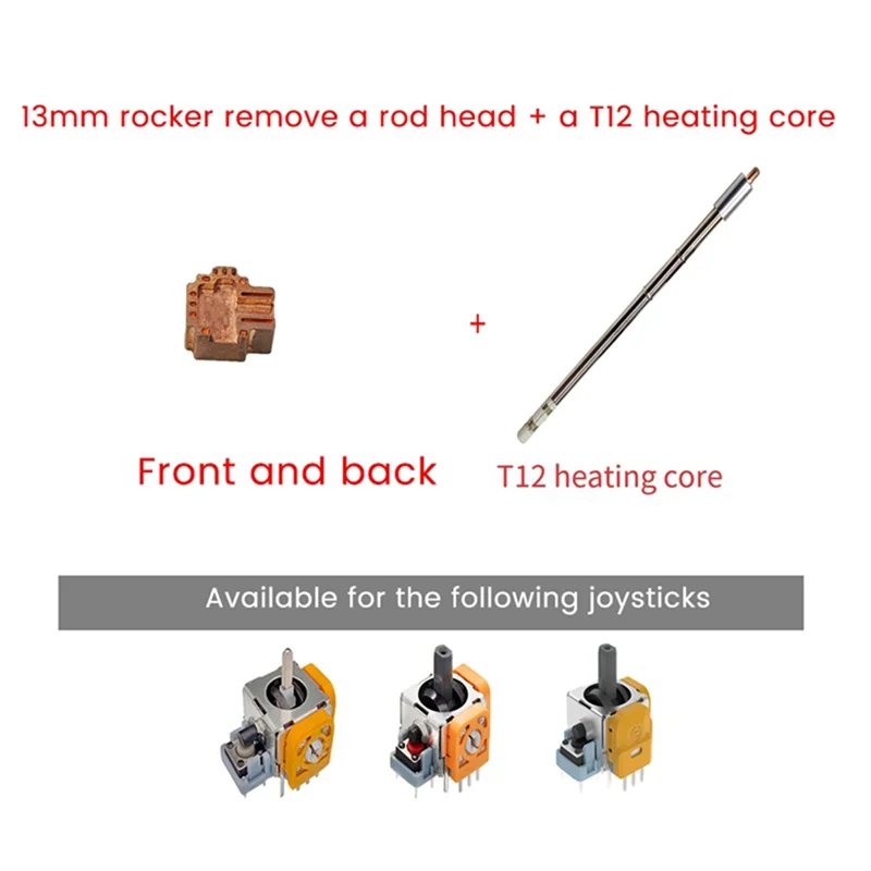 13Mm Special Removable Joystick Soldering Iron Tip T12 Heating Core For PS5/PS4//Switch Pro/Controller Joystick