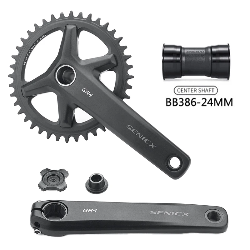 Bcdクランクセット42t,170mm,30-46t,シングル,ダブルチェーンなし,24mm