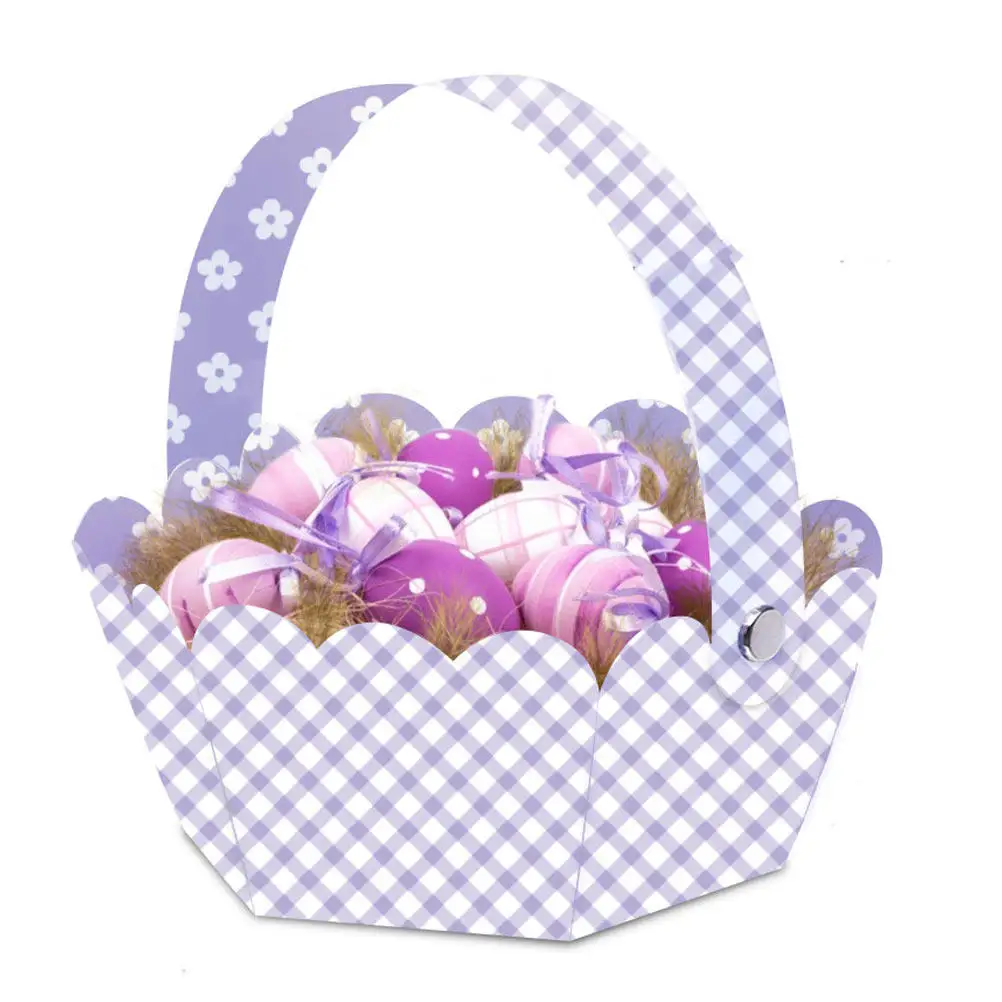 

24Pcs Premium Easter DIY Handheld Baskets for Egg Storage Flower Arrangement Home Decor Wedding Party Garden Office Desk