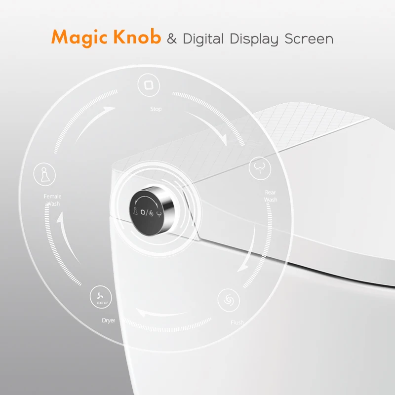 علامة المياه الذكية الجدار شنق المرحاض المخفية أبيض وأسود مرحاض ذكي الجدار شنق المرحاض الذكي مع بيديت