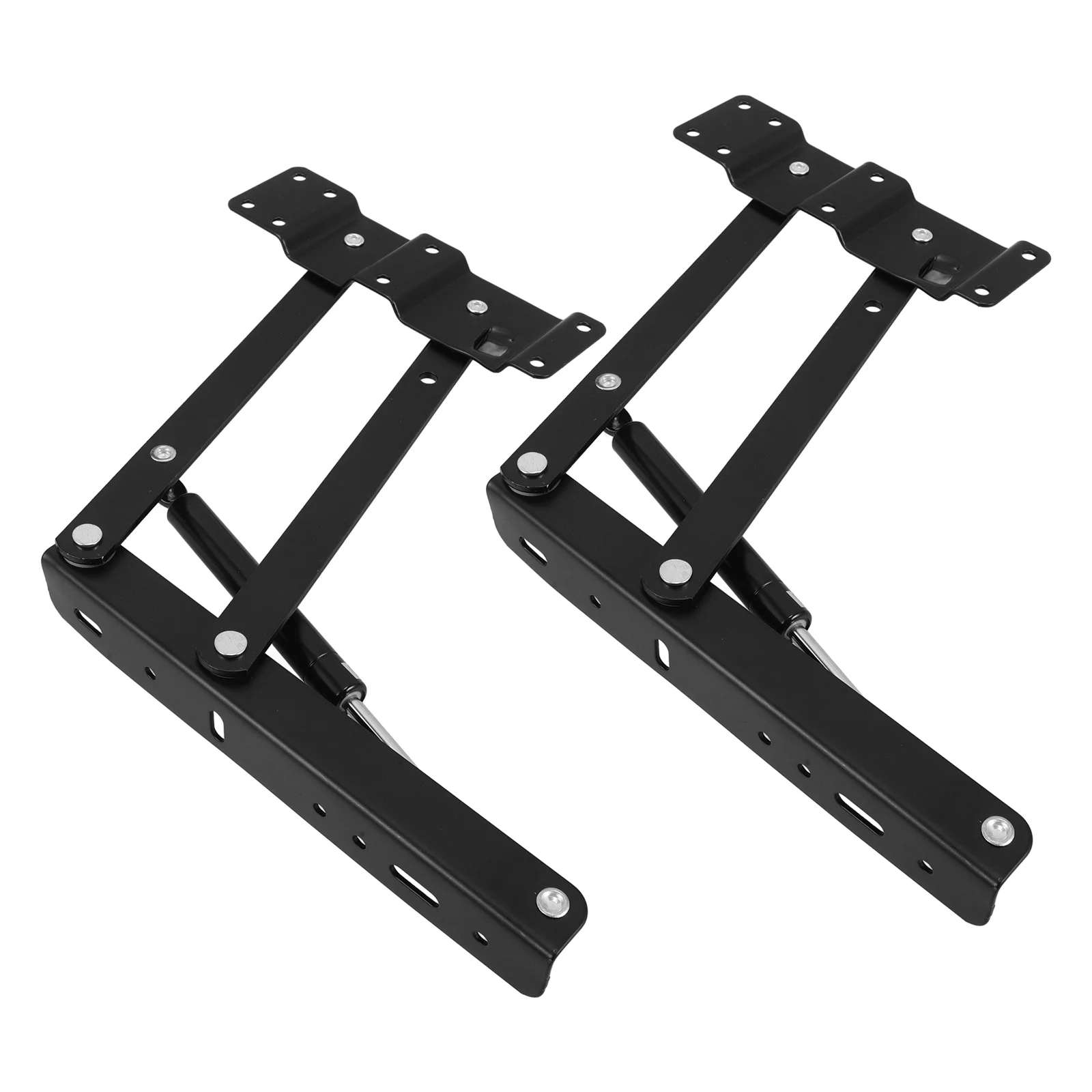 

2 Pcs Air Pressure Rod Coffee Table Stand Tea Lifting Support Frame Spring 3150X2400X400CM Folding Black Rack