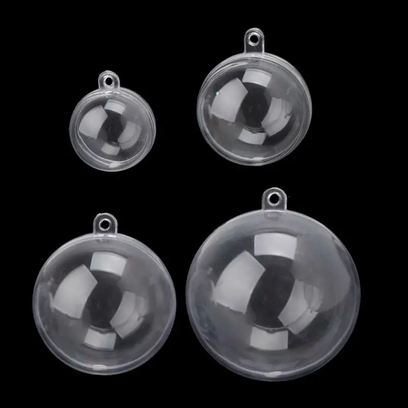 Clear Plastic Fillable Ball Mold Easy to Use Arts & Crafts Mold Shells 3/5/6 for cm Round Bath Bomb Molds DIY Molding Ba