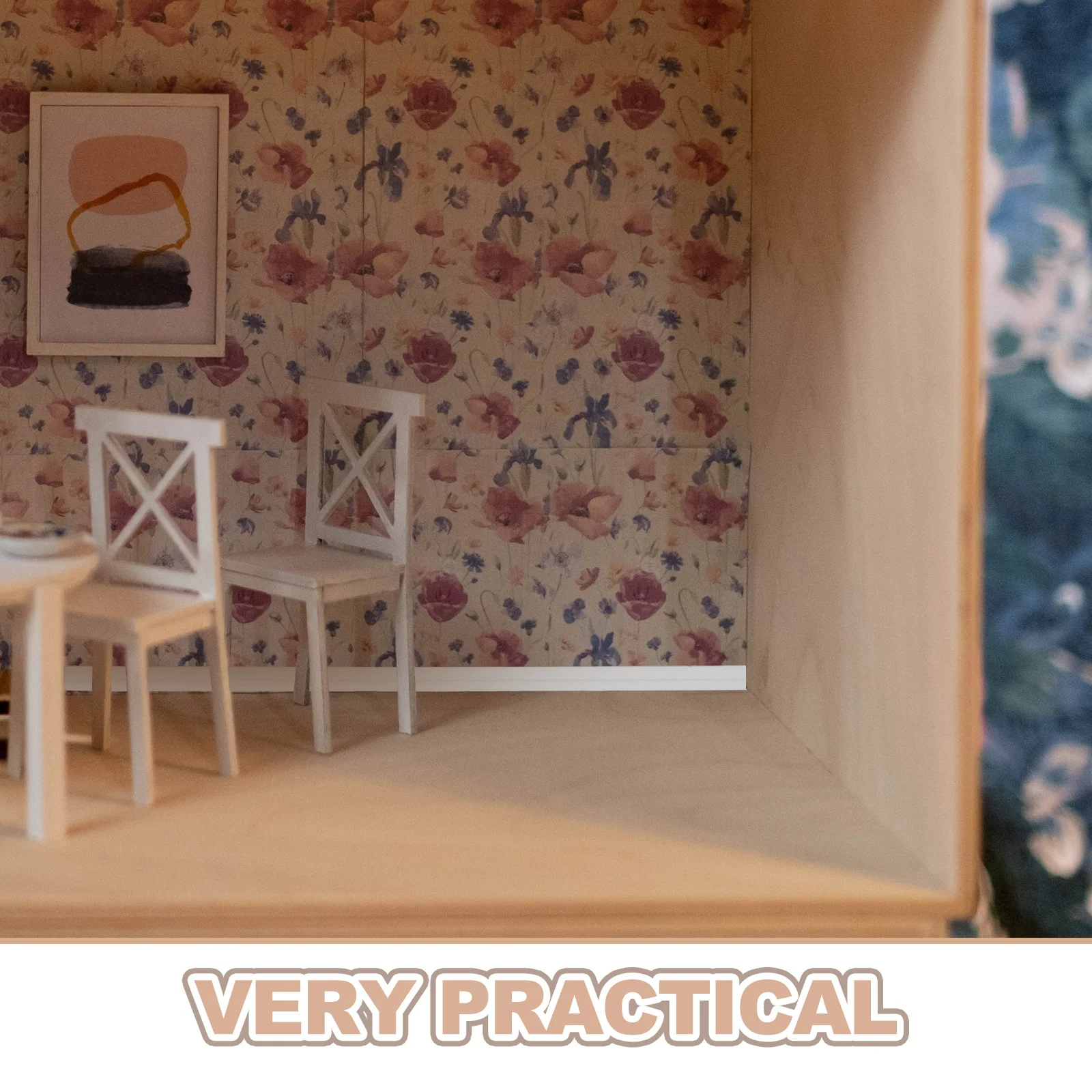 8 Buah Miniatur Lis Papan Skirting Aksesoris Kerajinan DIY Dekorasi Lanskap Mikro Bahan Dekorasi Rumah Mini