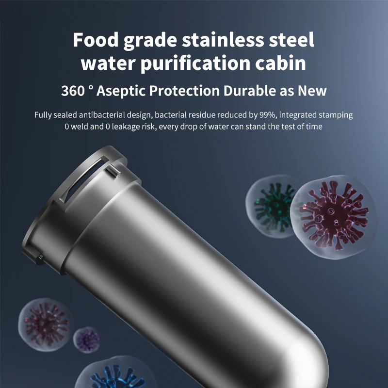 منقي مياه محمول خفيف الوزن للمطبخ، ماكينة شرب شبكية عالية الإنتاجية، فلتر سيراميك علوي