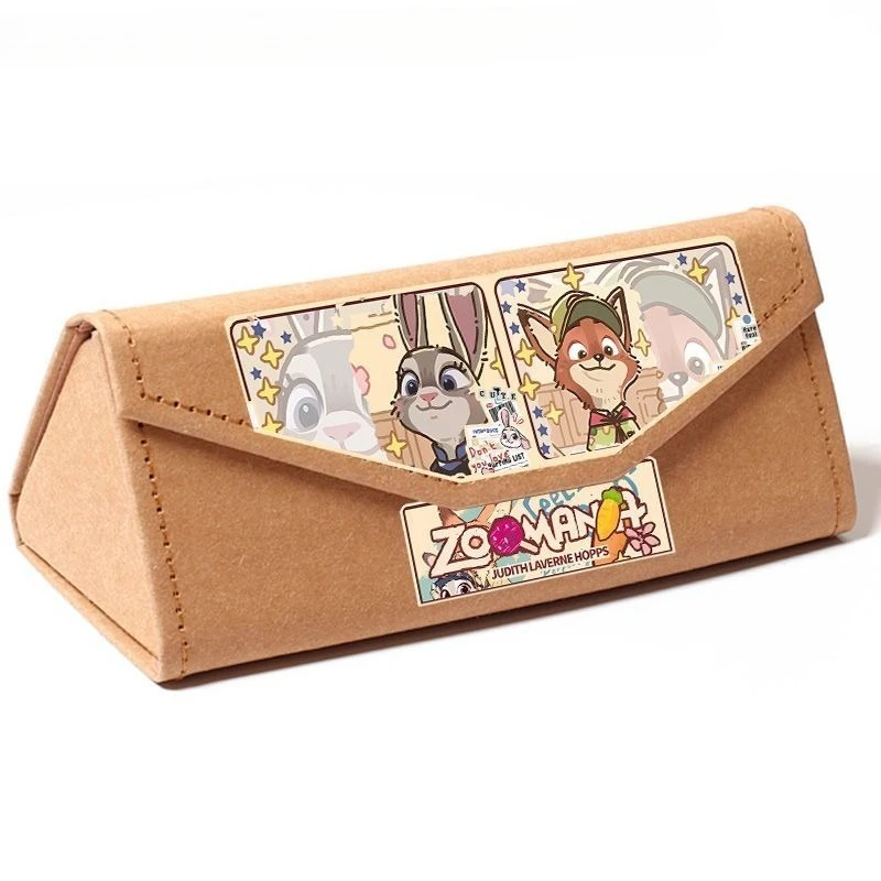 

Disney Pencil Case Glasses Case Judy Nick Kawaii Cartoon Anime Figures Pen Holder High Capacity School Stationery Student Gifts