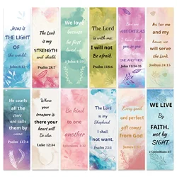 24 Pieces Bible Verses Bookmarks Watercolor Christian Bookmarks for Women Inspirational Spiritual Bible Bookmarks