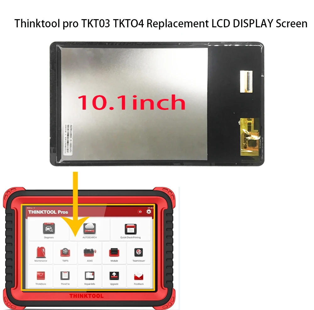 Original LCD Display Touch Screen Digitizer Assembly Glass Sensor 10.1INCH For THINKCAR ThinkTool pro TKTo4